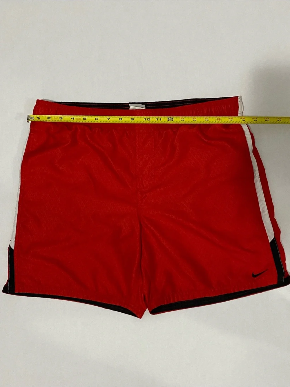 Nike Mens Shorts Red  with White Stripe and Black Trim / NiKe Mens Swimwear